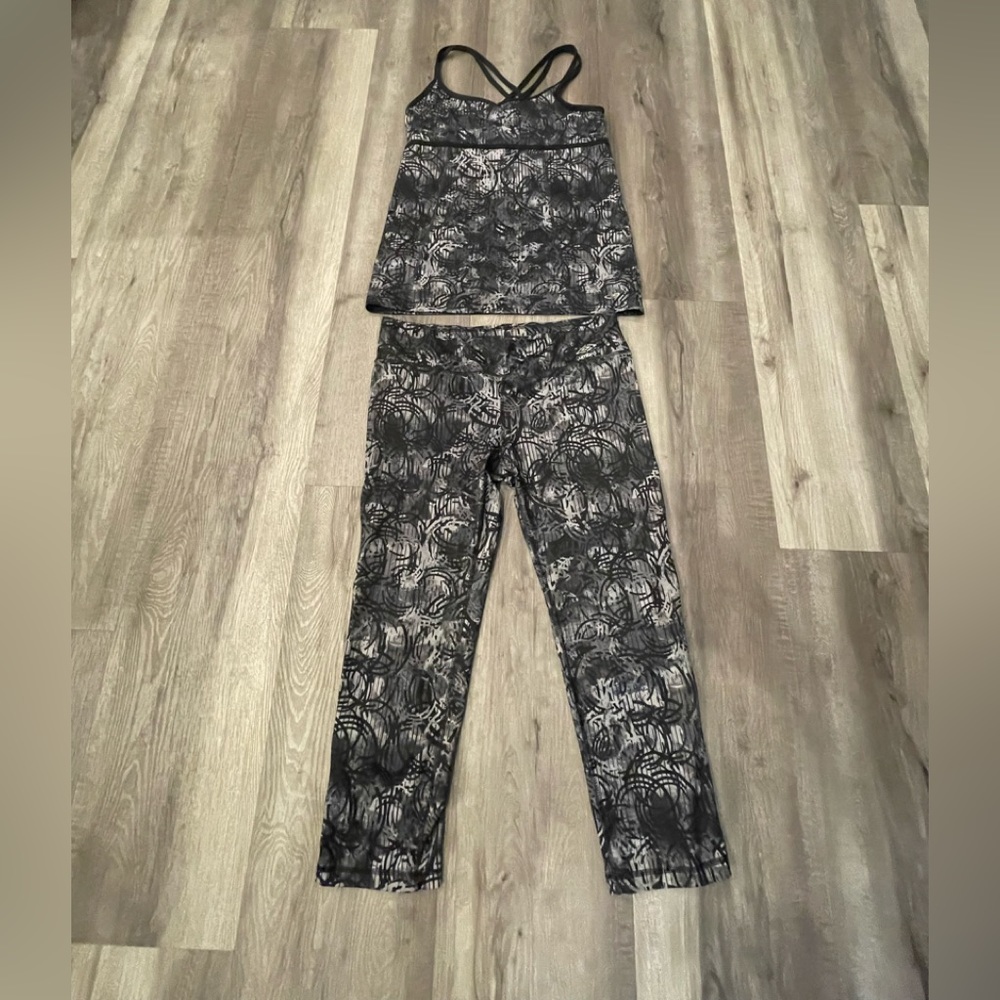 Champion Umbro women’s workout spandex pants and top gym set matching size M